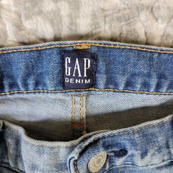 Gap Jeans Mens 34X32 Blue Skinny Denim Pants Mid Rise Light Wash Adult Casual - Picture 8 of 16
